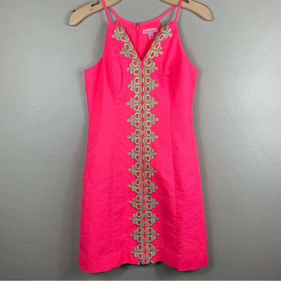 Lilly Pulitzer | Hot Pink Shift Dress | Size 0 - Picture 1 of 10